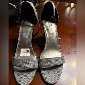 JCPenney Black and White Checkered Heels